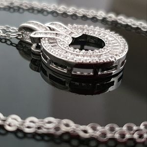 Bohoo Silver Round Pendant Necklace